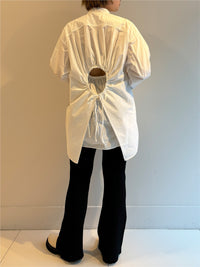 COTTON PARACHUTE SHIRRING SHIRTS