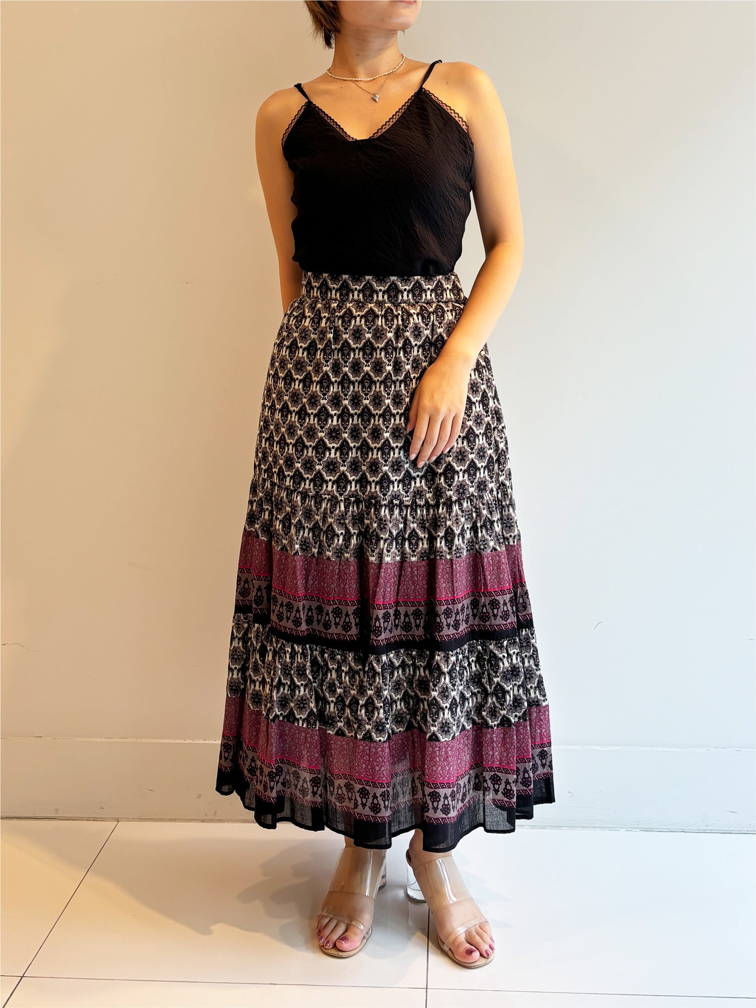 CTN ETNIC KOMON PRT SKIRT