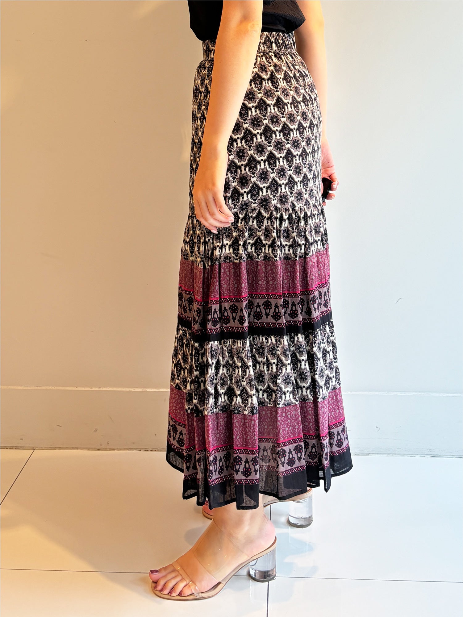 CTN ETNIC KOMON PRT SKIRT