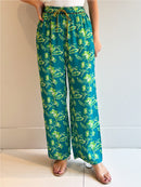 HAND PAINT FLOWER PRT PANTS