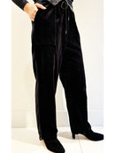 VELVET FRILL PANTS