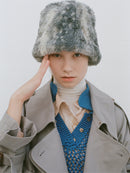 FUR LAMPSHADE HAT SNOW