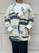 BORDER FRINGE CARDIGAN