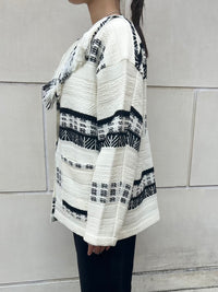 BORDER FRINGE CARDIGAN