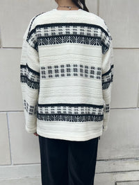 BORDER FRINGE CARDIGAN