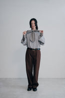 GINGHAMCHECK BOWTIE BLOUSE