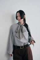 GINGHAMCHECK BOWTIE BLOUSE