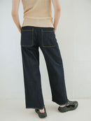 LOW RISE WIDE PANTS