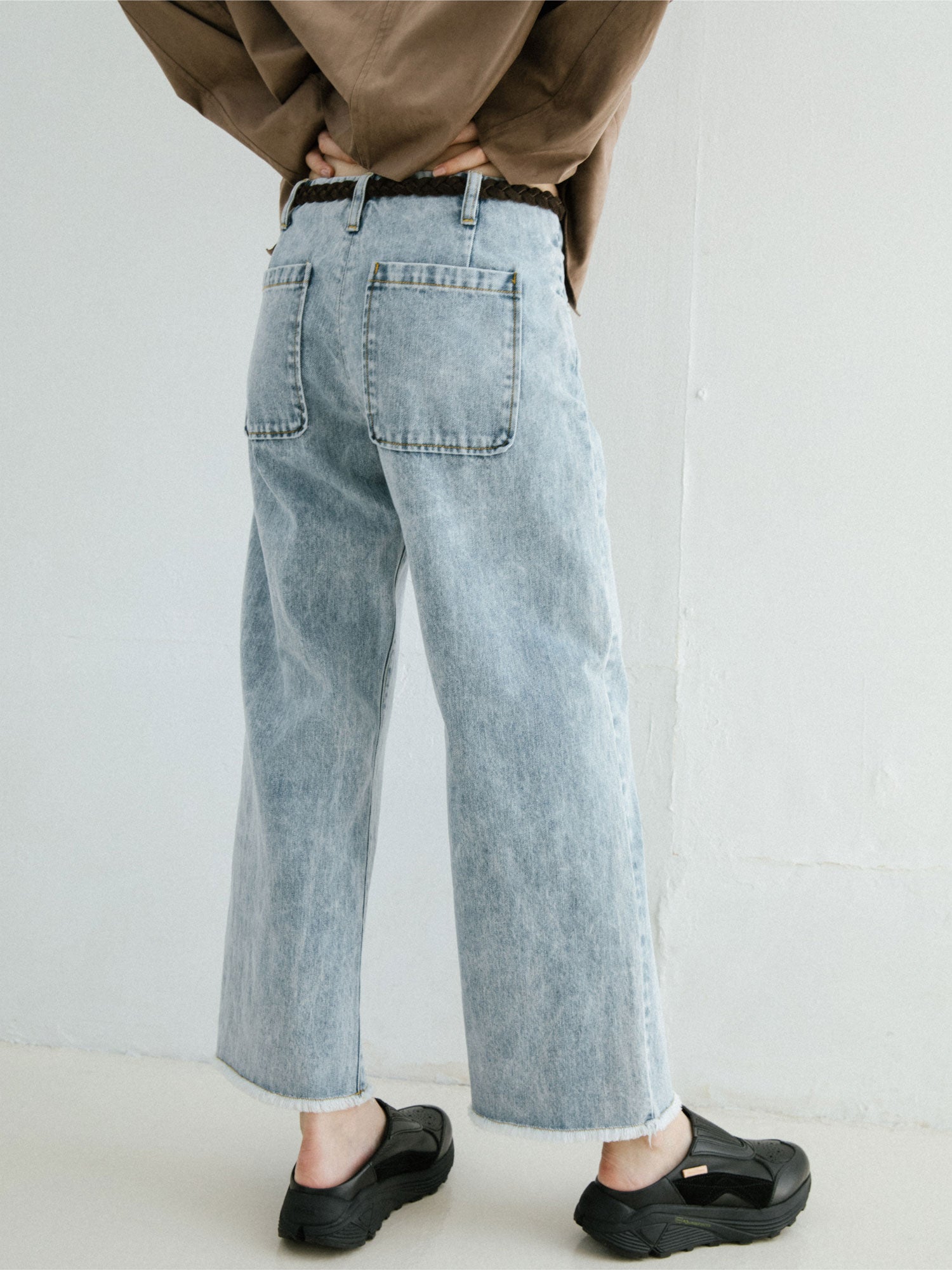 LOW RISE WIDE PANTS CHEMICAL