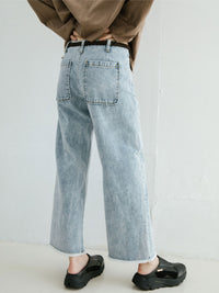LOW RISE WIDE PANTS CHEMICAL