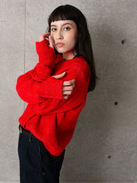 LS CREW CARDIGAN SHORT LENGTH KNIT