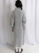 LS HALF ZIP DRESS