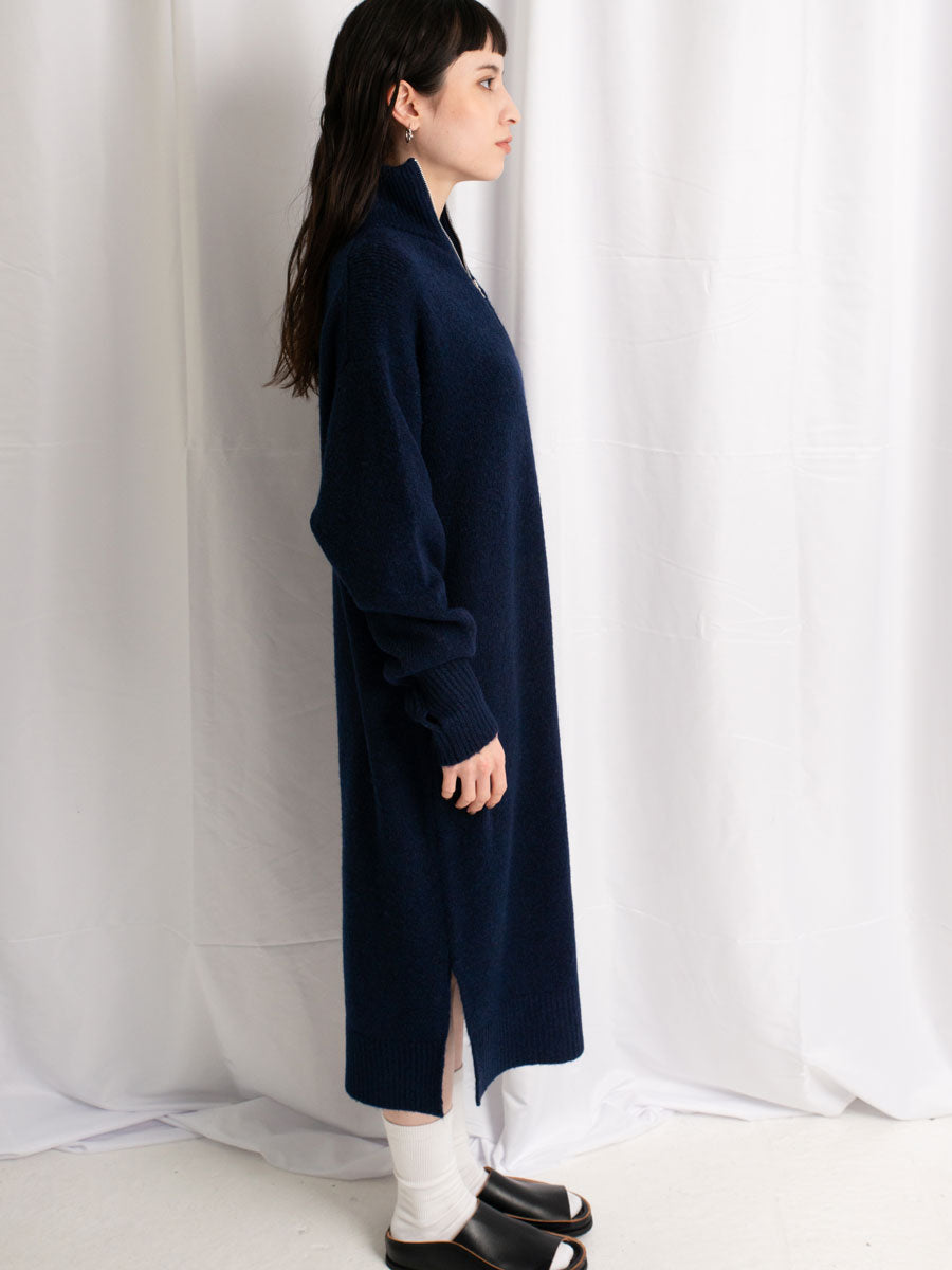 LS HALF ZIP DRESS