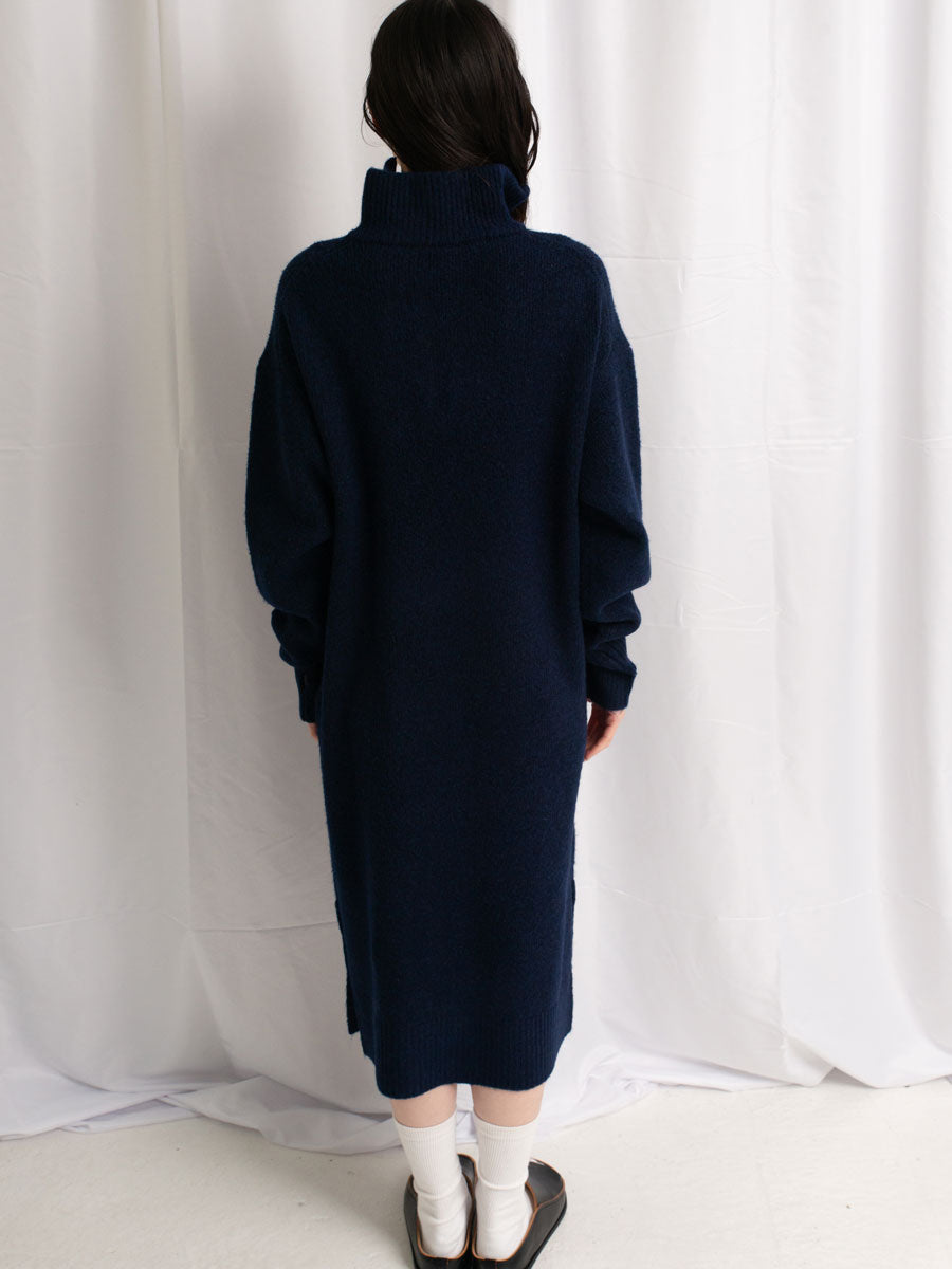 LS HALF ZIP DRESS