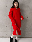 LS HALF ZIP DRESS