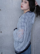 LONG SLV. V CARDIGAN