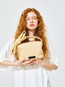 RIBBON POUCH RAFFIA