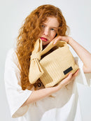 RIBBON POUCH RAFFIA