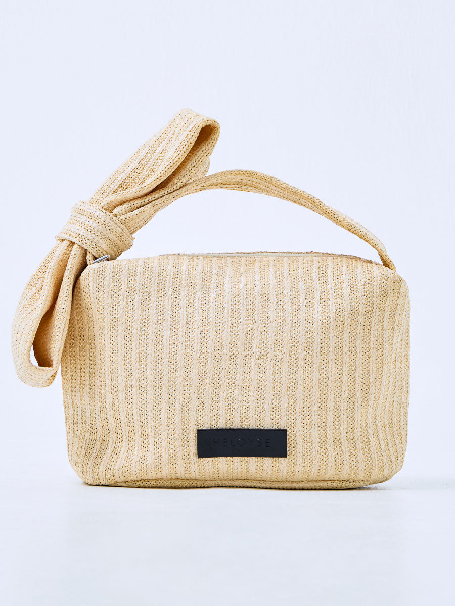 RIBBON POUCH RAFFIA