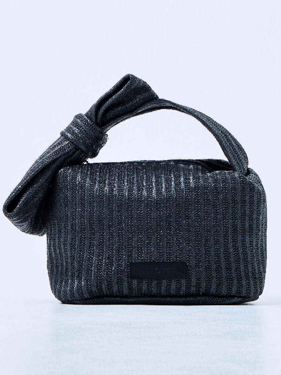 RIBBON POUCH RAFFIA