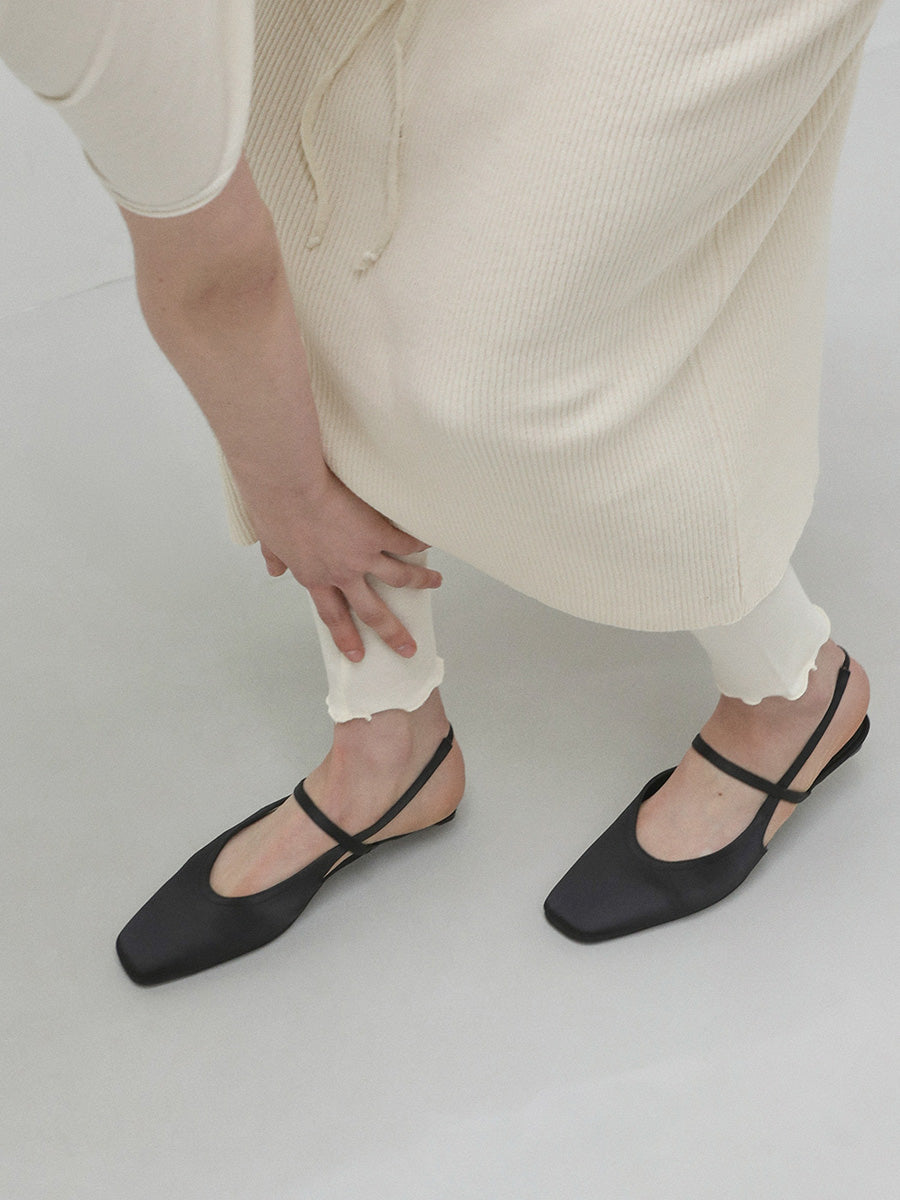 【EPURE】ETTE SATIN SLINGBACKS