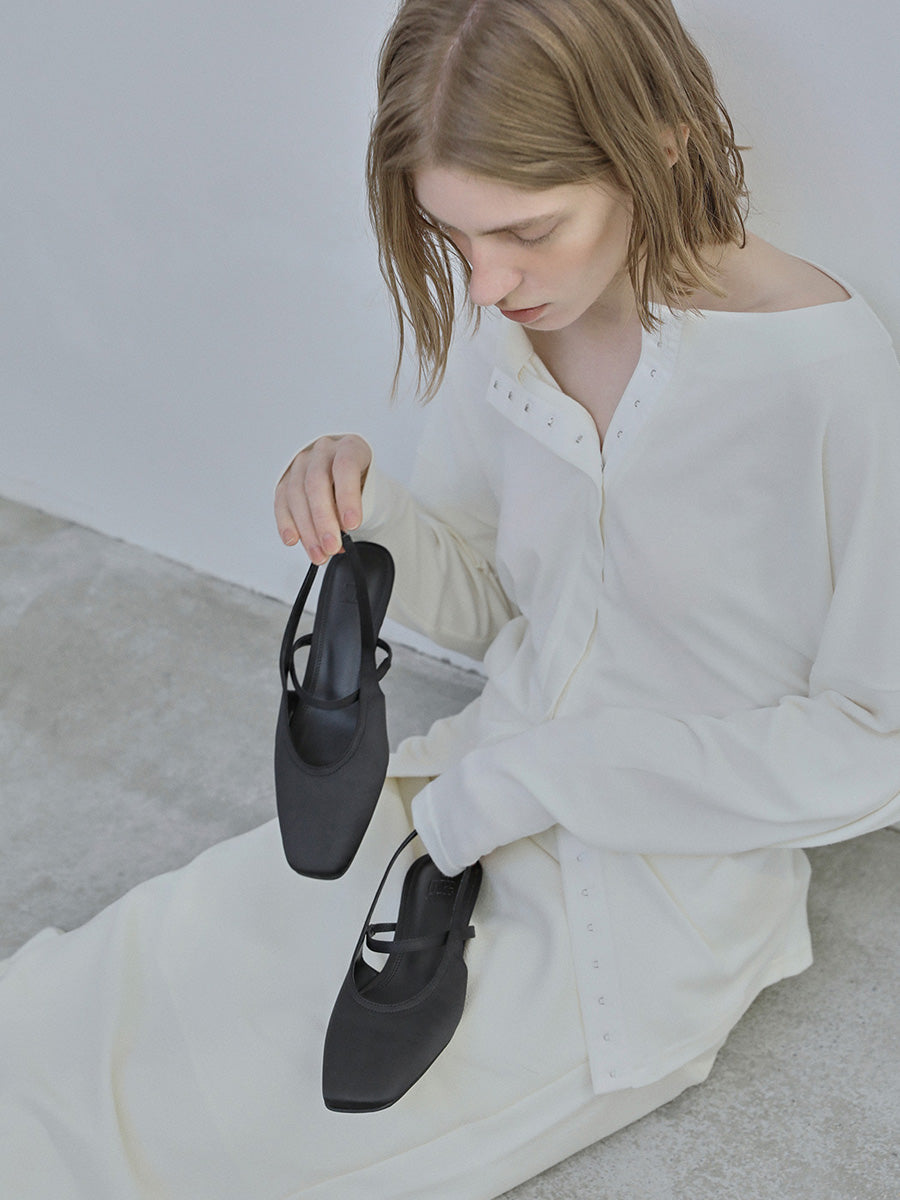 【EPURE】ETTE SATIN SLINGBACKS