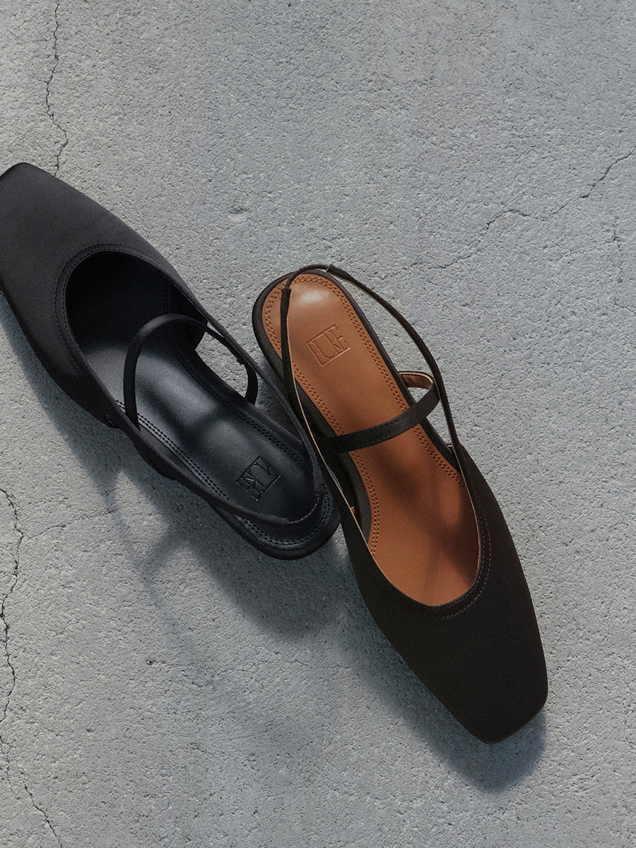 【EPURE】ETTE SATIN SLINGBACKS