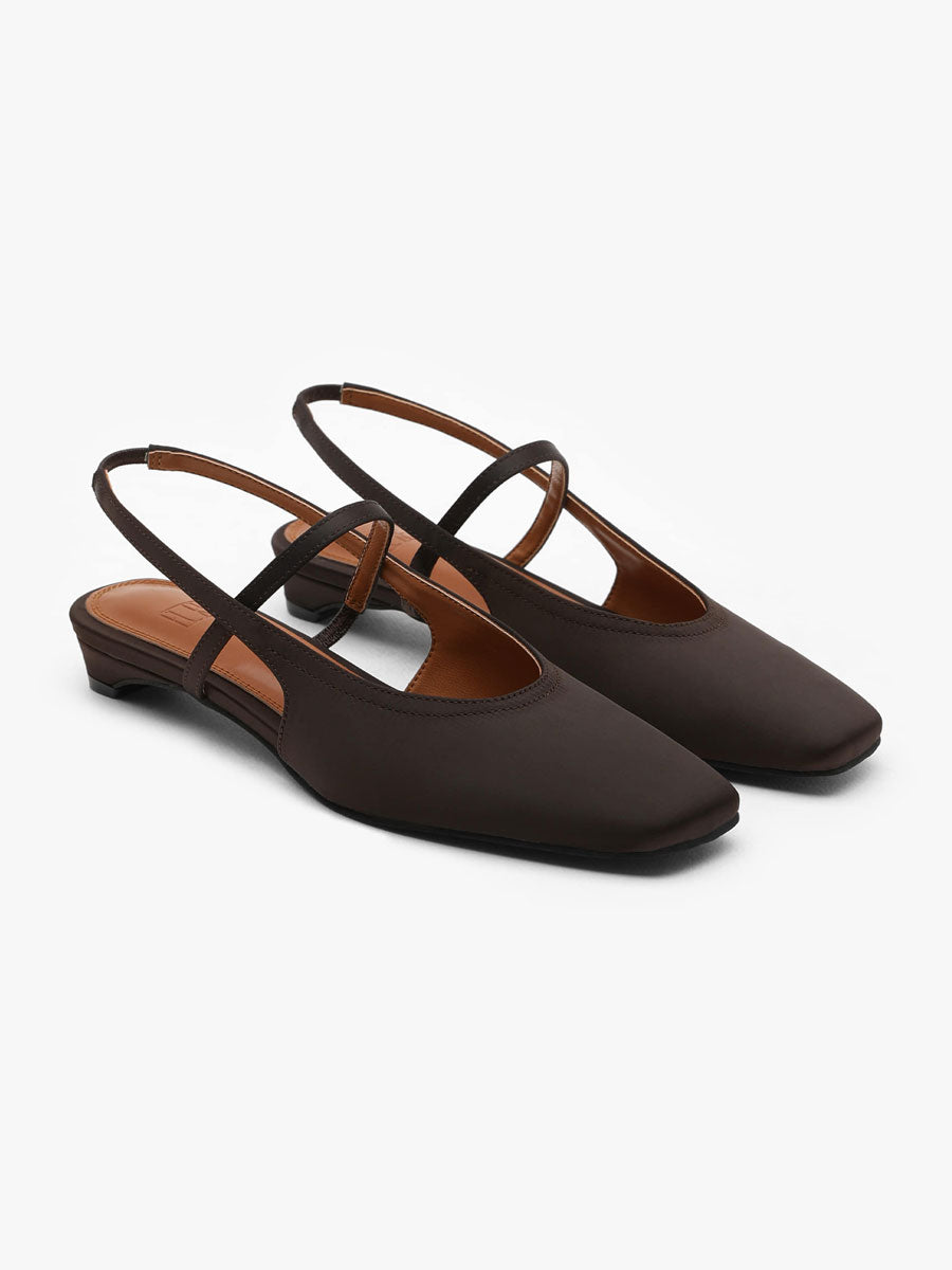 【EPURE】ETTE SATIN SLINGBACKS