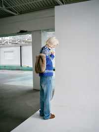 【GREEN BUTTER】OMBRE FUR LEATHER BAG