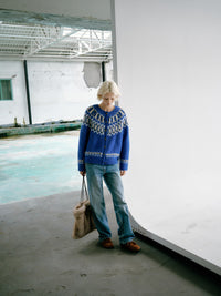 【GREEN BUTTER】OMBRE FUR LEATHER BAG