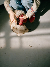 【GREEN BUTTER】OMBRE FUR LEATHER BAG