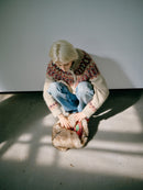 【GREEN BUTTER】OMBRE FUR LEATHER BAG