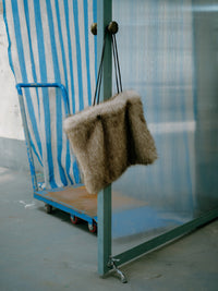 【GREEN BUTTER】OMBRE FUR LEATHER BAG