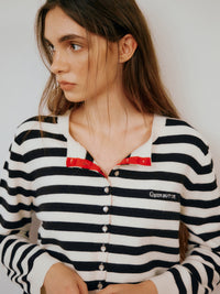 【GREEN BUTTER】MARINER PATCH CARDIGAN