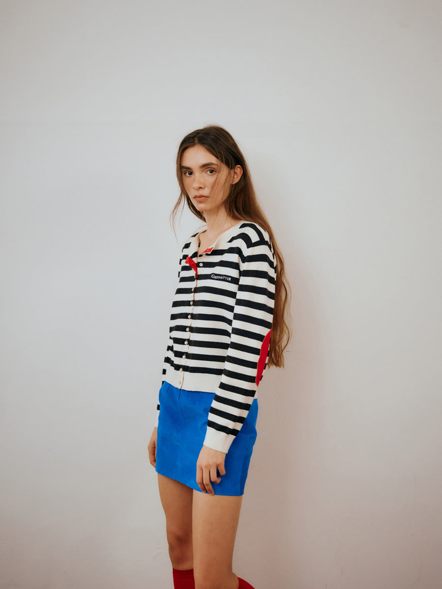 【GREEN BUTTER】MARINER PATCH CARDIGAN
