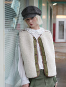 【GREEN BUTTER】REVERSIBLE SHEARLING QUILTED VEST
