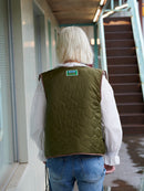 【GREEN BUTTER】REVERSIBLE SHEARLING QUILTED VEST