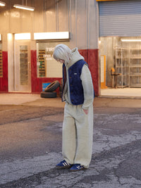 【GREEN BUTTER】REVERSIBLE SHEARLING QUILTED VEST