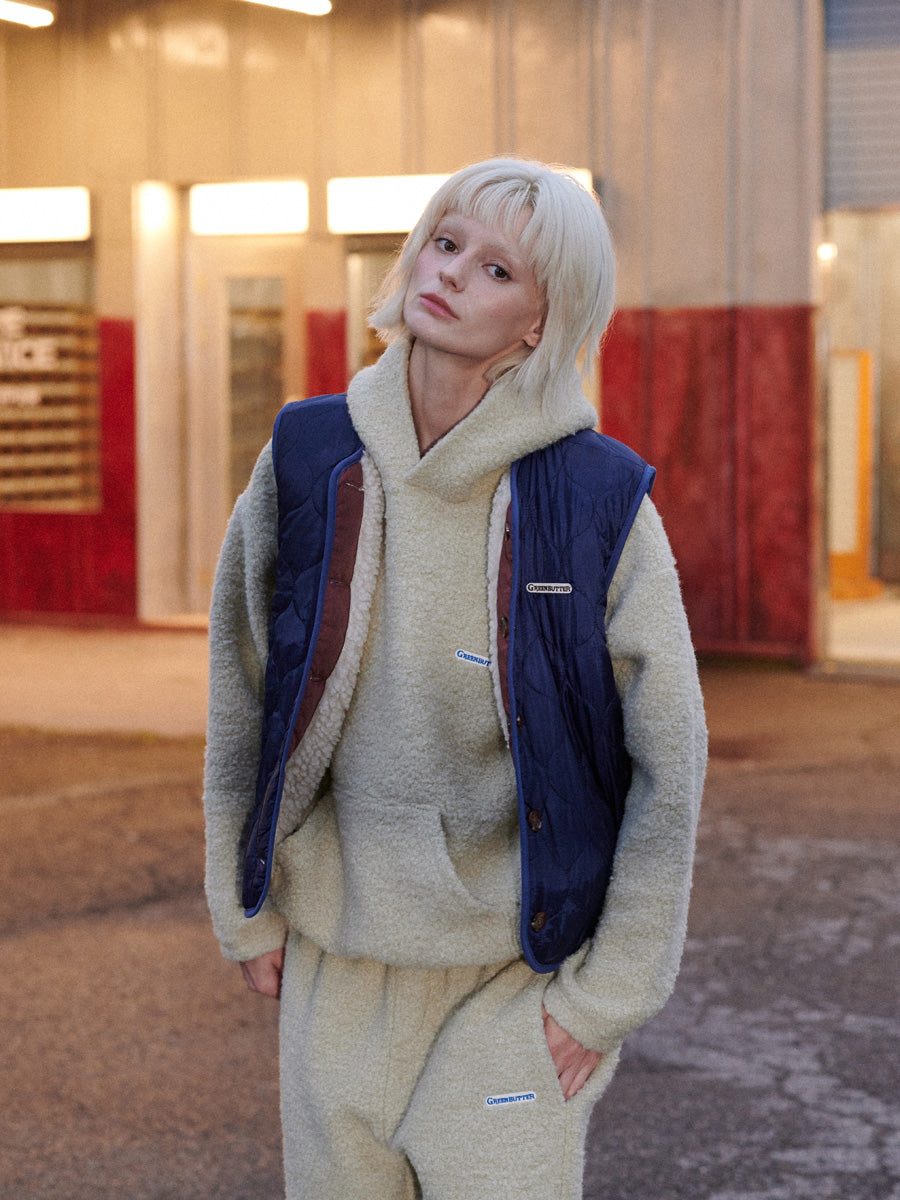 【GREEN BUTTER】TEDDY WOOL HOODIE
