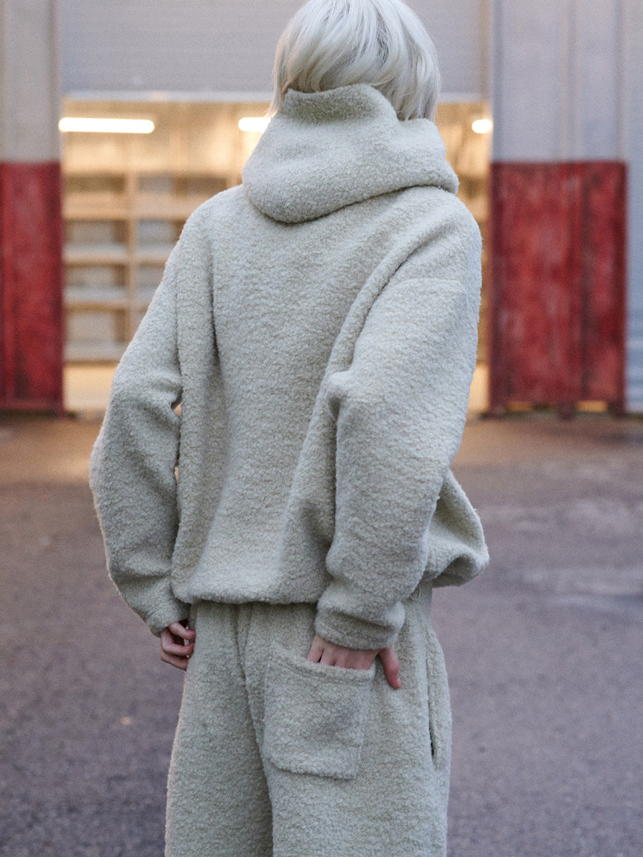 【GREEN BUTTER】TEDDY WOOL HOODIE