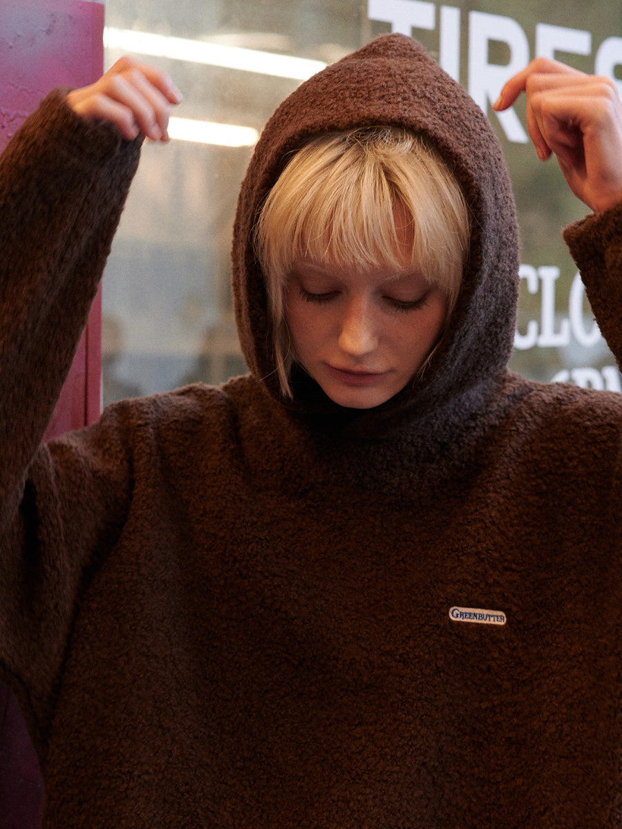 【GREEN BUTTER】TEDDY WOOL HOODIE