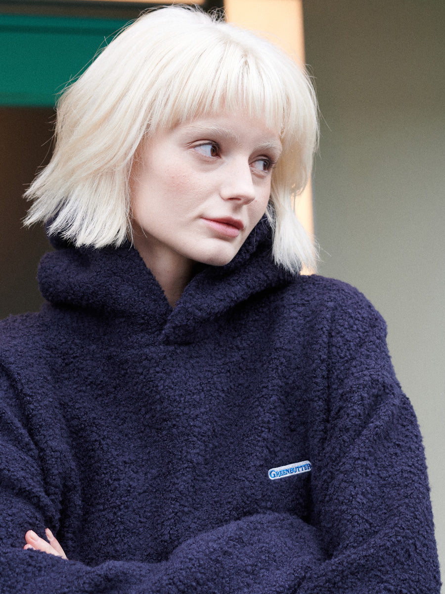 【GREEN BUTTER】TEDDY WOOL HOODIE