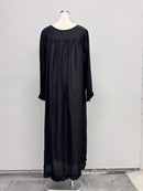 【ARCHIVE STANCE】CUPRO MAXI FRILL HEM DRESS