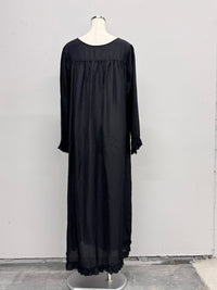 【ARCHIVE STANCE】CUPRO MAXI FRILL HEM DRESS