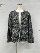 【ARCHIVE STANCE】NO-COLLAR KNIT BIG JACKET
