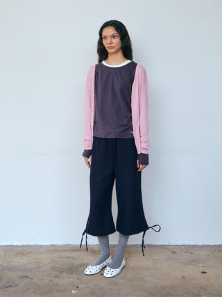 【PISCESS】RIBBED BUTTON CARDIGAN