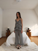 【OURSAALTY】ANN CHECK FRILL BUSTIER