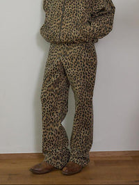 【OURSAALTY】LEOPARD WIDE PANTS