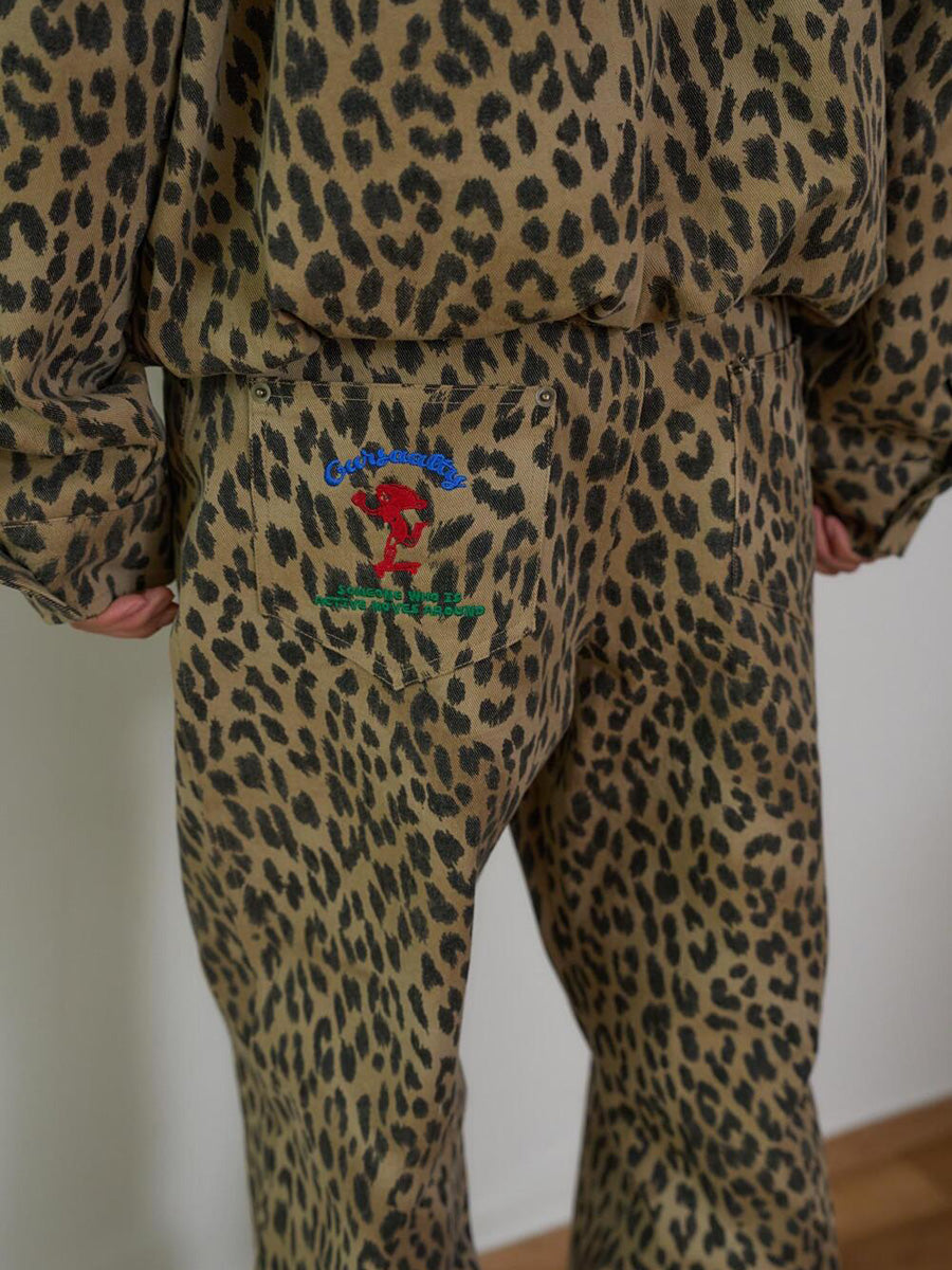 【OURSAALTY】LEOPARD WIDE PANTS