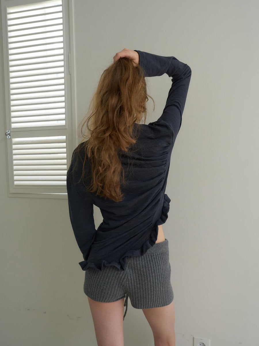 【OURSAALTY】PLEASANT FRILL T-SHIRTS